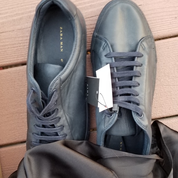 Zara Shoes Zara Uniform Mens Navy Sneaker Shoes Poshmark